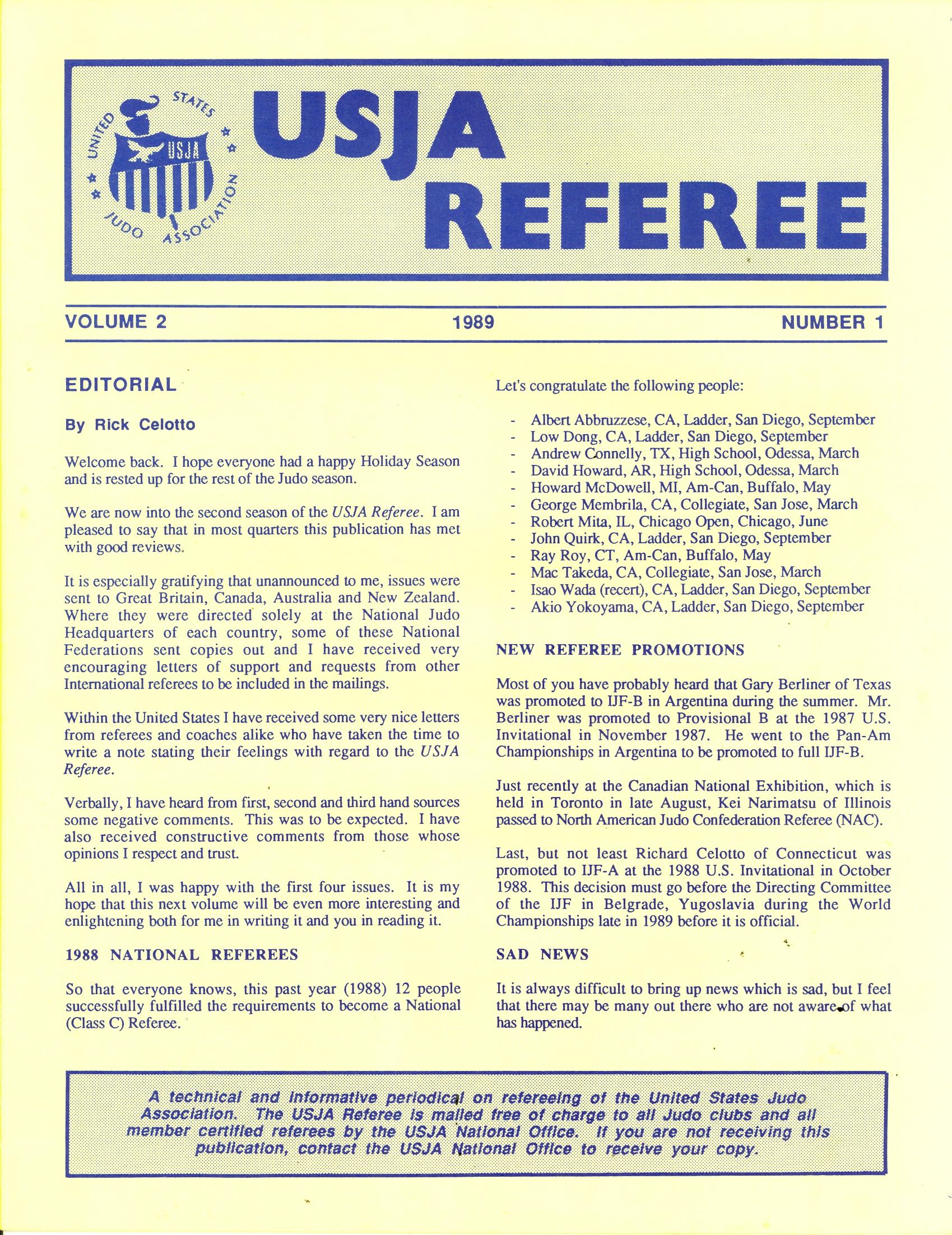 1989 USJA Referee